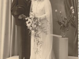 Huwelijk Jelte Y. Tammminga N148 en Bartje Langerak foto 1953