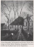 Aquarel van Groot Humalda, de voormalige (gebombardeerde) boerderij op de vliegbasis Leeuwarden
