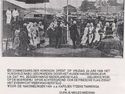 Opening Leeuwarder vliegveld met op de achtergrond boerderij Groot Humalda